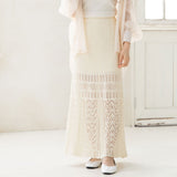 透かし編みタイトスカート