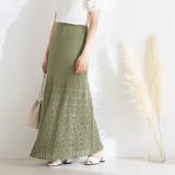 透かし編みタイトスカート