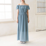 ウエストシャーリングマキシワンピース