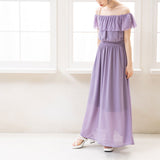 ウエストシャーリングマキシワンピース