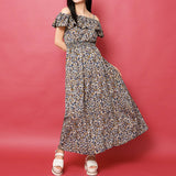 ウエストシャーリングマキシワンピース