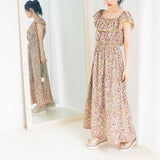 ウエストシャーリングマキシワンピース