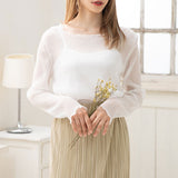 【メール便】楊柳シフォンインナー付きトップス