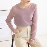 【メール便】楊柳シフォンインナー付きトップス