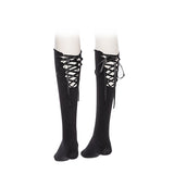 レースアップハイソックス