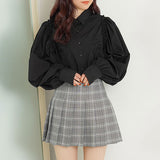 【メール便】刺繍入りボリュームスリーブブラウス