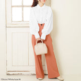 【メール便】刺繍入りボリュームスリーブブラウス