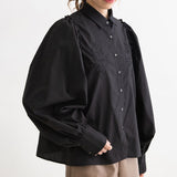 【メール便】刺繍入りボリュームスリーブブラウス