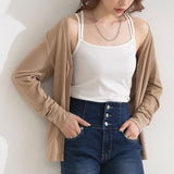 【接触冷感/UVカット】選べる丈カーディガン【ニット】