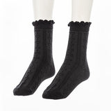 【メール便】ハート編み柄ショートソックス