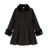 チャイナレースプリーツコート