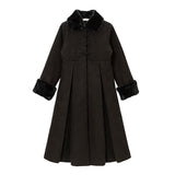 チャイナレースプリーツコート