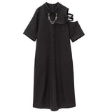 十字架チェーンシャツワンピース