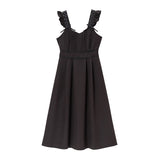 レースアップリボンフリルジャンスカ