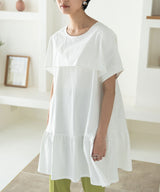 オーガニックコットンセーラーカラーTワンピース