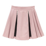 フロントジッププリーツスカパン