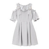 オフショルハートベルトフリルワンピース