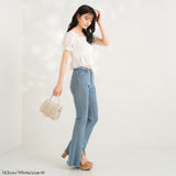 【メール便】ペプラムレースブラウス