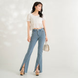 【メール便】ペプラムレースブラウス