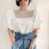 【メール便】チュールドッキングブラウス