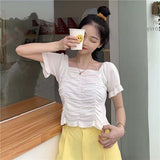 【メール便】フロントギャザーミニトップス【ニット】