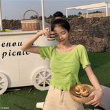 【メール便】フロントギャザーミニトップス【ニット】