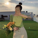 【メール便】フロントギャザーミニトップス【ニット】