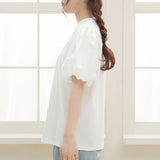 【メール便】異素材ボリュームスリーブトップス