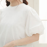 【メール便】異素材ボリュームスリーブトップス