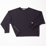 Side waterproof zip long sleeves tee