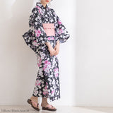 八重桜柄浴衣3点セット