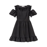 オフショル肩フリルワンピース