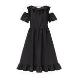 オフショル肩フリルワンピース