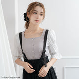 【メール便】ボリューム袖カットソートップス