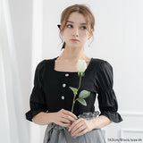 【メール便】ボリューム袖カットソートップス