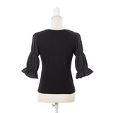 【メール便】ボリューム袖カットソートップス