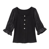 【メール便】ボリューム袖カットソートップス