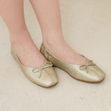 リボンバレエパンプス