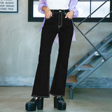 美脚フレアデニムパンツ