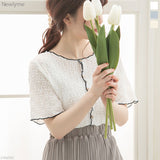 【メール便】フラワーレース配色メロウカーディガン