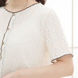 【メール便】フラワーレース配色メロウカーディガン