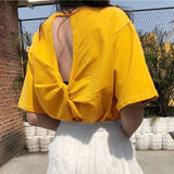 【メール便】バックツイストカットトップス