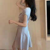 【メール便】フロントレースアップワンピース