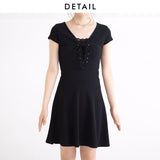 【メール便】フロントレースアップワンピース