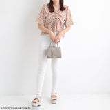 【メール便】フロントドロスト花柄ブラウス