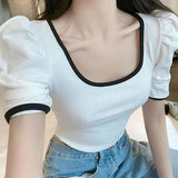 【メール便】配色パワショルトップス