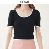 【メール便】配色パワショルトップス