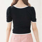 【メール便】配色パワショルトップス