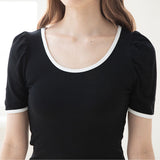 【メール便】配色パワショルトップス