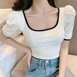 【メール便】配色パワショルトップス